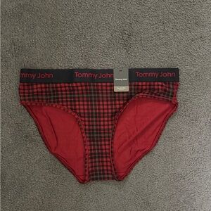 Tommy John Red and Black Checkered Briefs
